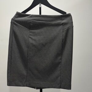 Elegant Black and White Polka Dot lSkirt